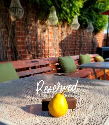 The "Reserved" signs began popping up!  The Downing has become a favorite spot.