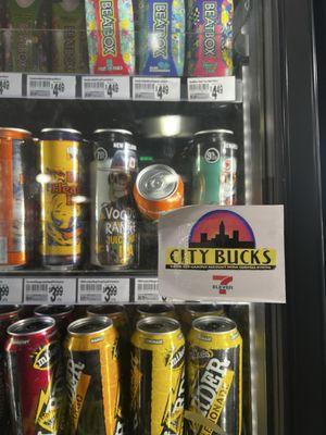 they take city bucks! unclear they work on the alcohol as pictured tho.