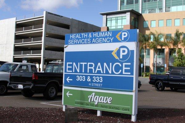 ENTRANCE TO PARKING STRUCTURE TO THE 2ND FLOOR TO LOBBY