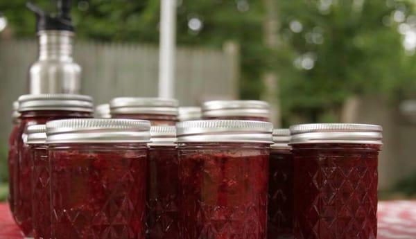 Fresh strawberry jam at the Strawberry Festival!