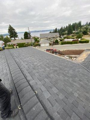 Owens Corning shingle roof replacement in Edmonds.