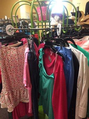 The Lily Pulitzer rack (the only brand with its own area!)