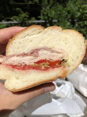 Prosciutto and turkey sub