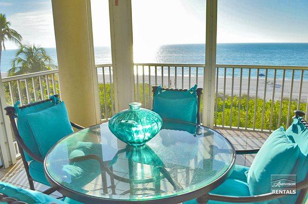 Serene view from a rental on the Vanderbilt Beach! Let us find you a rental with a view just as stunning!