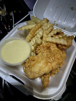 Kids combo -subbed for Honey Mustard sauce. Food was Freshly fried! 2-12-23