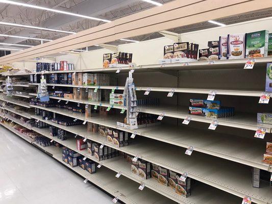 Empty shelves August 2022