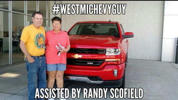 Congratulations Dennis & Sandra! Enjoy your New 2016 Chevrolet Silverado. It was a pleasure assisting you with your purchase. #AskForRandy