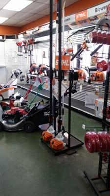 A good selection of Stihl products.