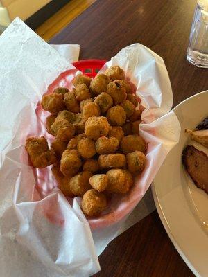 Fried okra. Excellent serving size.