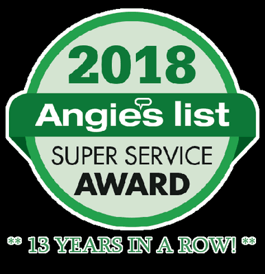 Above It All Roofing has received the Angie's Super Service Award for 13 years in a row!