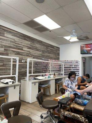 Inside simply natural nail salon