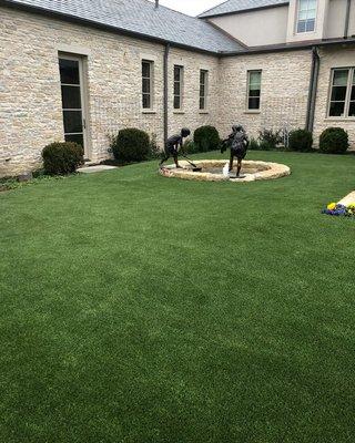 Artificial turf install