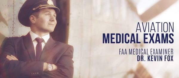 Dr. Fox is a Senior AME (Aviation Medical Examiner) who is certified to administer a variety of aviation medical exams.