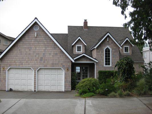 Siding done on a home remodel.