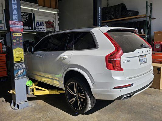 Getting the tires rotated.