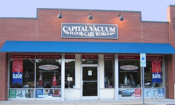 Visit us - Capital Vacuum in Cary, NC at 209 E Chatham St. (919) 467-2834