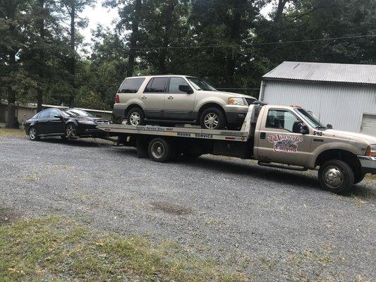 Multiple car towing