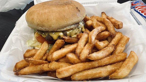 Cheeseburger basket