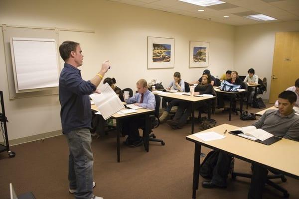 A Veritas Prep instructor leads a recent GMAT class in Denver