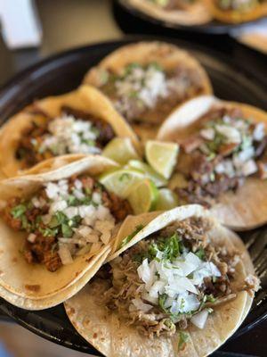 Lengua Taco, Chorizo Taco, Al Pastor Taco, Tripa Taco, Carnitas Taco