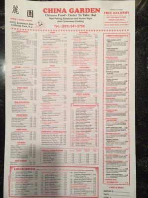 China Garden - Menu