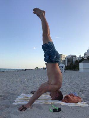 Yoga on the beach