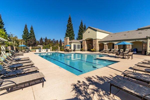 Resort-style pool with surrounding sun deck