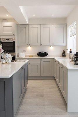 Create a kitchen that sings sophistication with our one-of-a-kind gray cabinets.