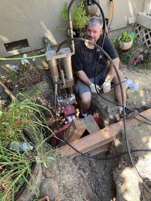 Charles, Owner/Operator Hydraulic technology 85' trenchless sewer replacement.