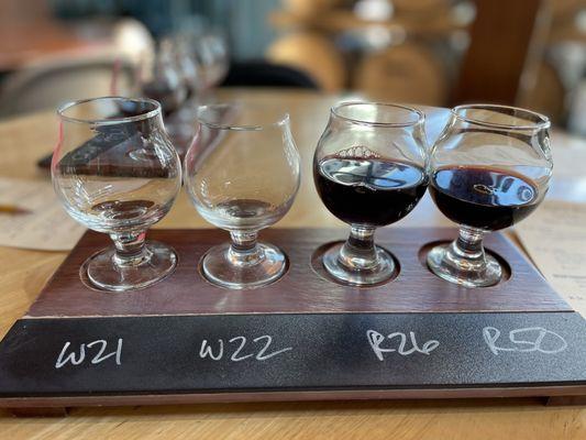 Wine flight almost gone