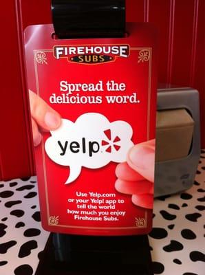 Firehouse likes Yelp!