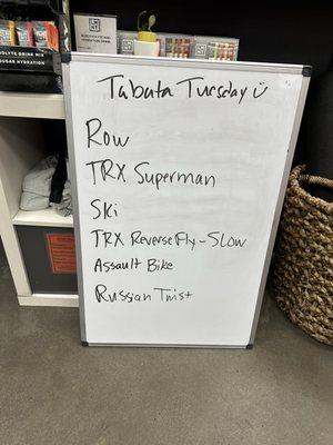 Tabata is 30 minutes and my favorite workout!