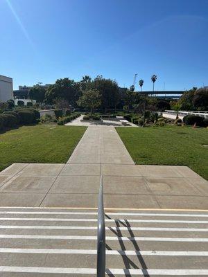 Waiting area near the building...