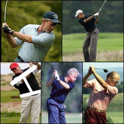 presidential tilts. anybody that plays any good, tilts how much they tilt depends upon each golfer but the point is they all tilt