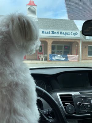 Always stop here before the ferry! Coffee, bagels, snacks & drinks