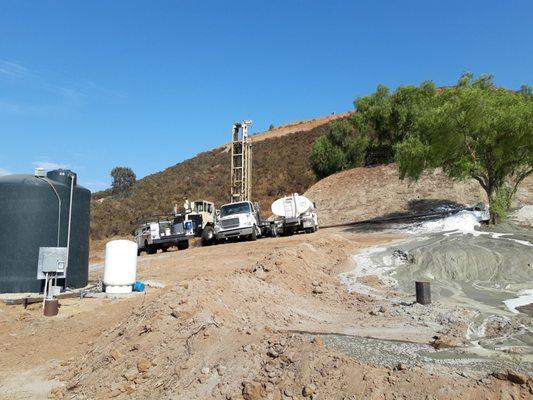 The LO Lynch drill crew drilling a successful well.