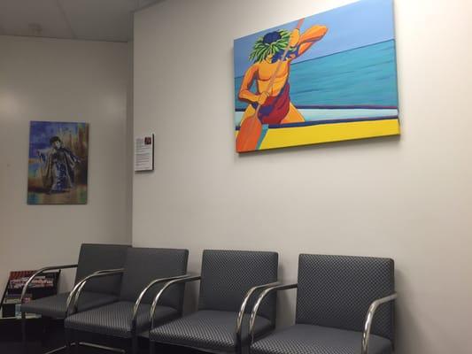 There's always cool paintings hanging in the waiting room.