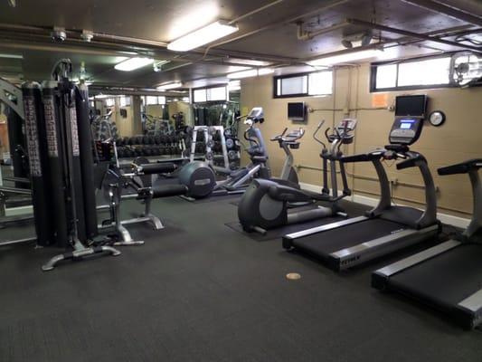 Large Gym w weights and machines, w TV