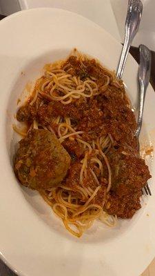 Spaghetti and meatballs!