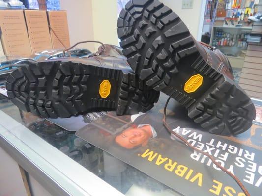 Don't forget to ask us about Vibram full soles! We also use Vibram half soles!