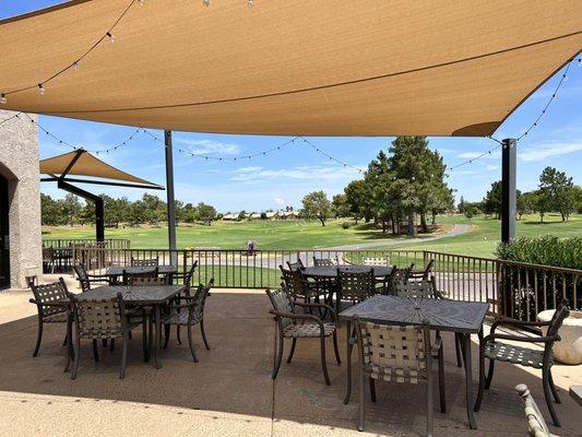 Just a small section of their large outdoor patio.