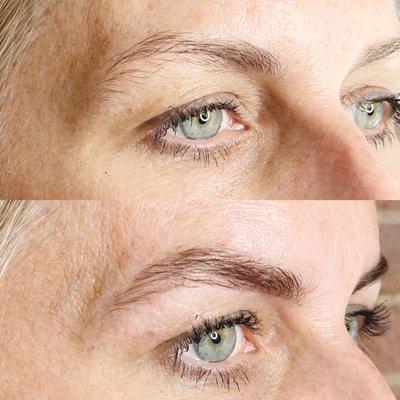 Brow tint and shape