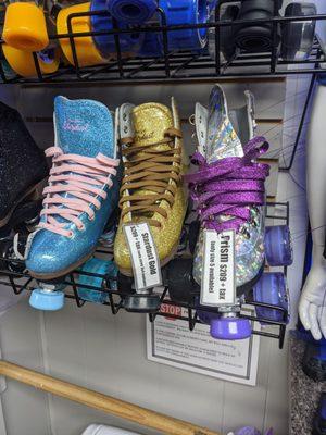 Skates for sale in the shop