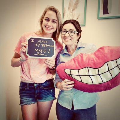 Another success story! We have made sure after braces the muscles will keep the teeth straight.