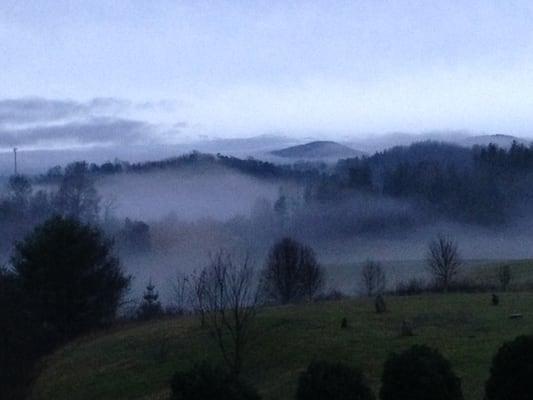 Misty Morning at Brittany's Mountain Retreat