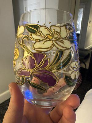 Beautiful stemless wineglass