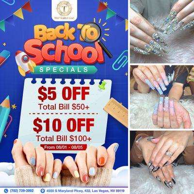 BACK TO SCHOOL SPECIALS