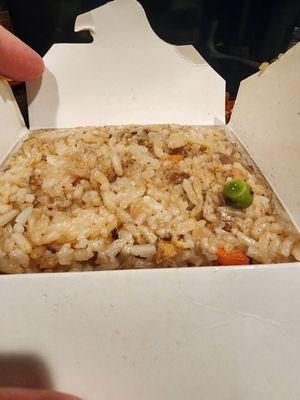 Fried rice packed to the rim!