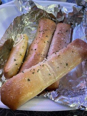 Cheese filled breadsticks