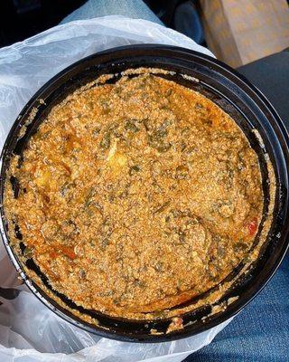 Egusi soup with chicken